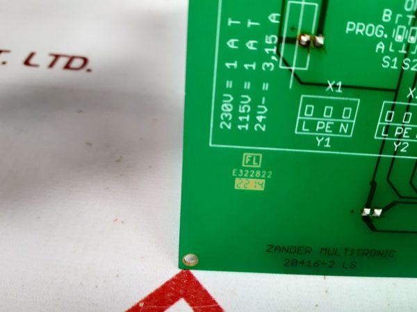 ZANDER MULTITRONIC 660430000009 PCB CARD