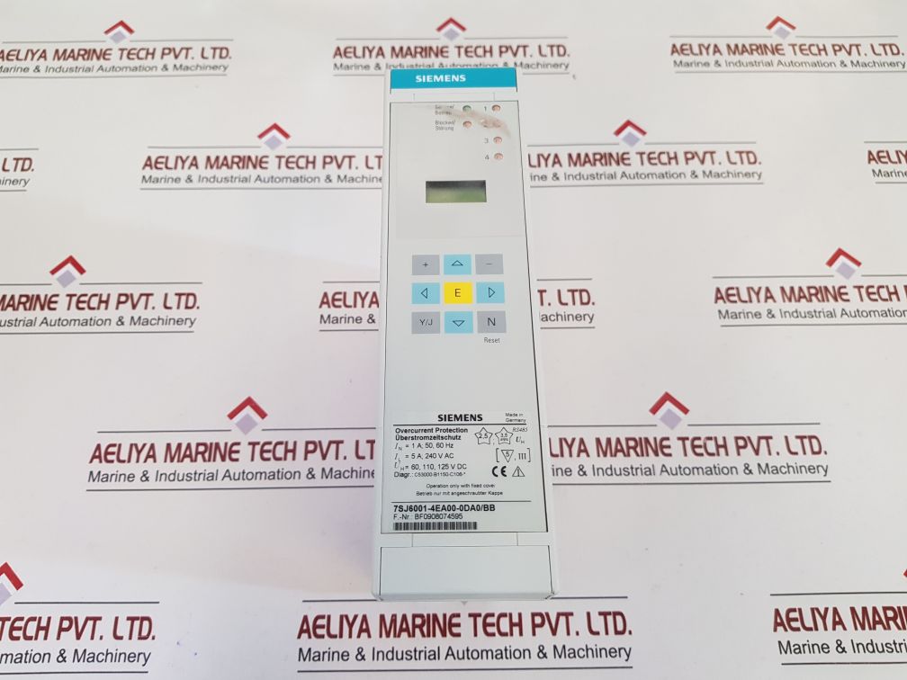 SIEMENS 7SJ6001-4EA00-0DA0/BB NUMERICAL OVERCURRENT PROTECTION RELAY
