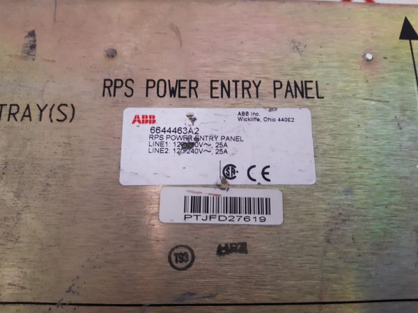 ABB 6644463A2 RPS POWER ENTRY PANEL
