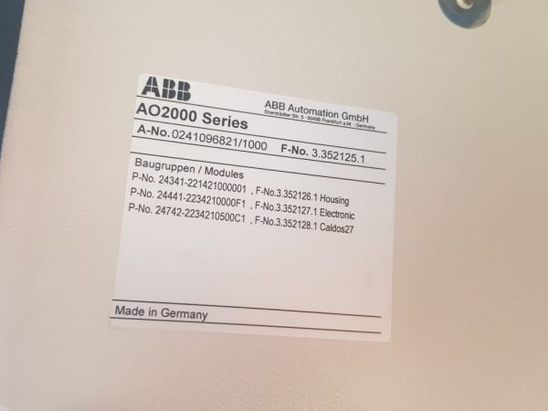ABB AO2040 ADVANCE OPTIMA CONTINUOUS GAS ANALYZER