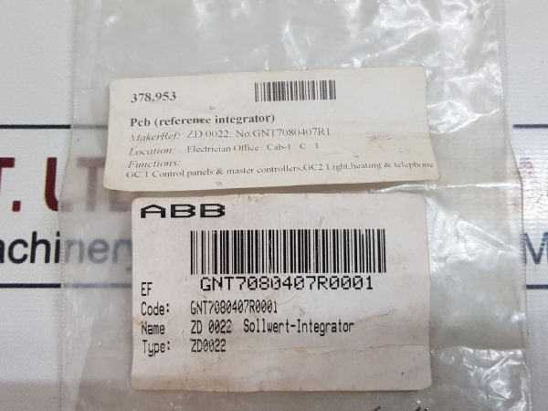 ABB BBC ZD0022 PCB(REFERENCE INTEGRATOR)