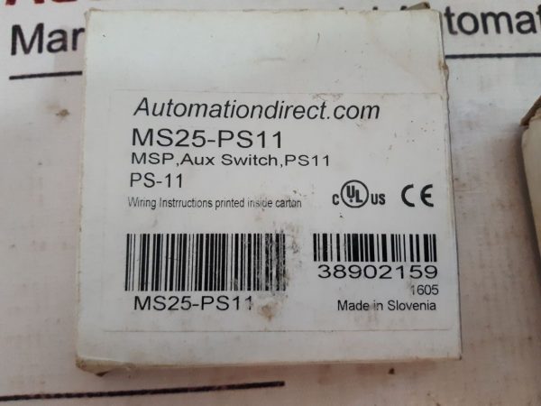 AUTOMATION DIRECT MS25-PS11 AUXILIARY SWITCH