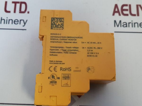 BENDER RCM420-D-2 DIFFERENTIAL CURRENT MONITORING