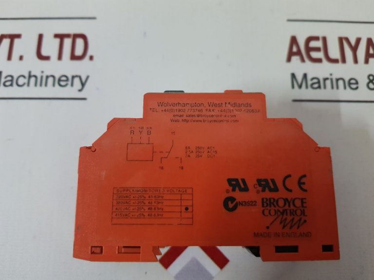 BROYCE CONTROL M3PRT PHASE SEQUENCE FAILURE RELAY Aeliya Marine