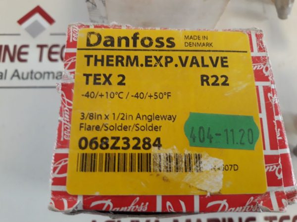 DANFOSS TEX2 THERMOSTATIC EXPANSION VALVE 068Z3284