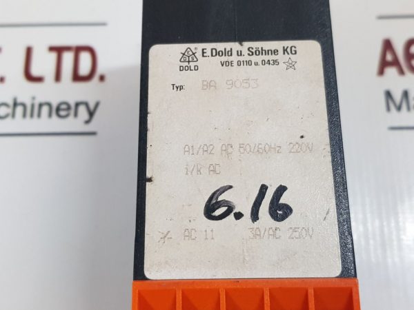 E.DOLD U.SOHNE VARIMETER BA 9053 CURRENT RELAY