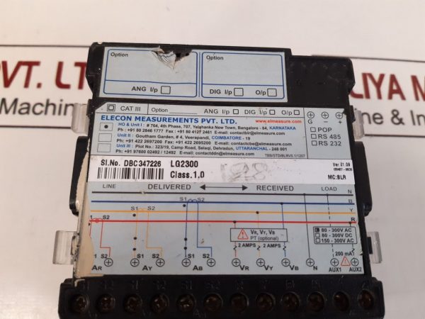 ELECON MEASUREMENTS W-PF-VA PROCESS MONITOR