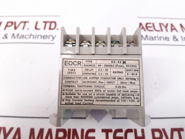 EOCR SS-60R EOCR-ELECTRONIC OVER CURRENT RELAY