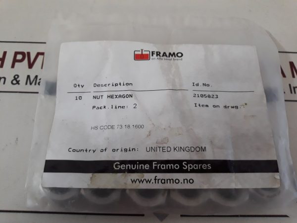 FRAMO 2105823 NUT HEXAGON