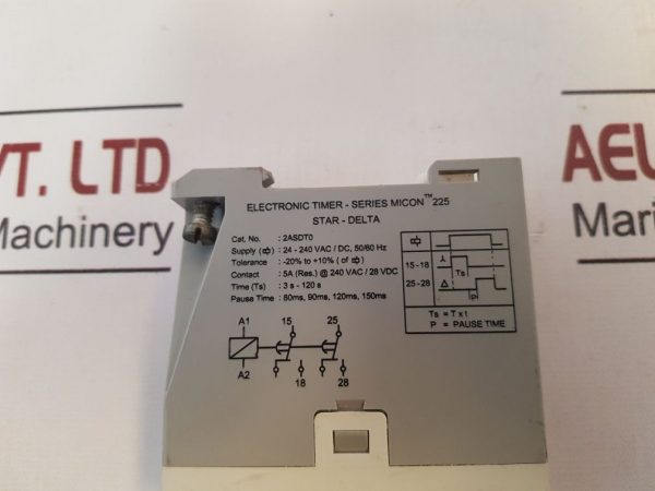 STAR-DELTA GIC 2ASDT0 ELECTRONIC TIMER- SERIES MICON 225