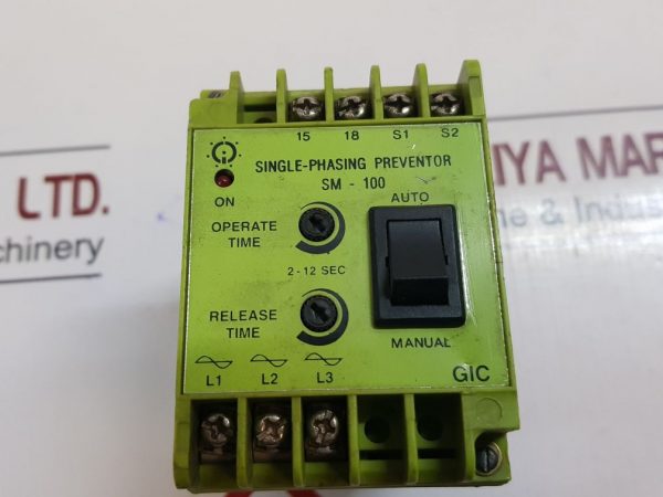 GIC SERIES SM-100 SINGLE-PHASING PREVENTOR