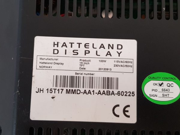 HATTELAND DISPLAY JH 15T17 MMD-AA1-AABA-60225 DISPLAY