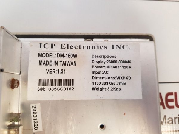 ICP ELECTRONICS DM-150W DISPLAY 23000-000046