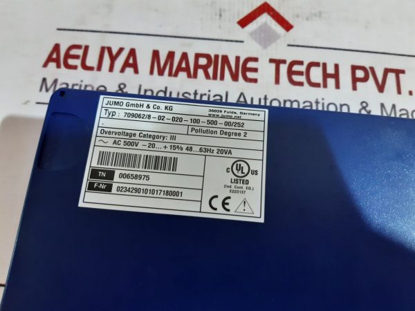 JUMO 709062/8-02-020-100-500-00/252 THYRISTOR CONTROLLER