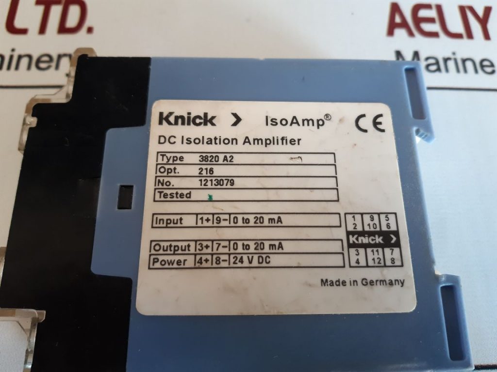 KNICK 3820 A2 DC ISOLATION AMPLIFIER Aeliya Marine