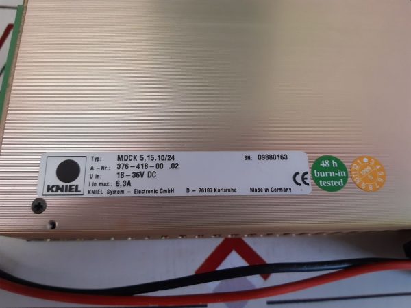 KNIEL MDCK 5, 15.10/24 PROMICON SYSTEMS POWER SUPPLY