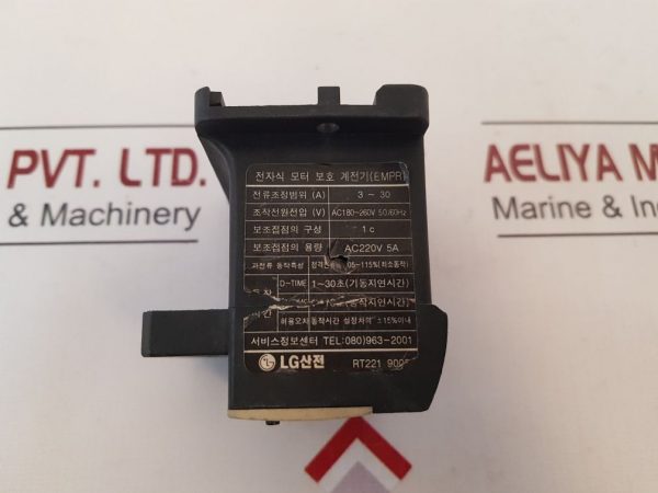 LG GMP60T ELECTRONIC MOTOR PROTECTION RELAY RT221 9002