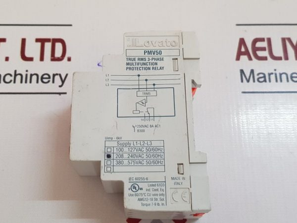 LOVATO TRUE RMS 3-PHASE MULTIFUNCTION RELAY PMV50