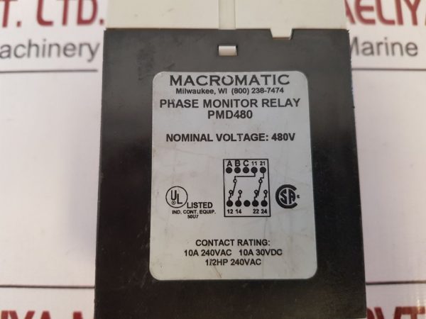 MACROMATIC PMD480 PHASE MONITOR RELAY