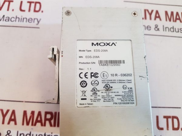 MOXA EDS-208A ETHERNET SWITCH 1201002081024