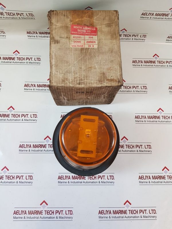 NORTH AMERICAN SIGNAL 250-24A REVOLVING AMBER LIGHT