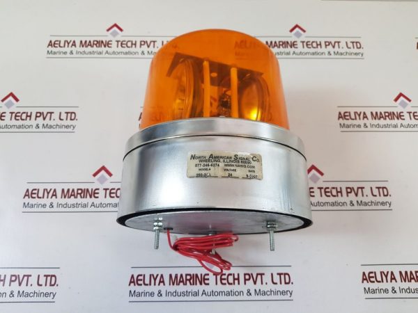 NORTH AMERICAN SIGNAL 250-24A REVOLVING AMBER LIGHT