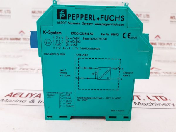 PEPPERL+FUCHS K-SYSTEM KFD0-CS-EX1.52 REPEATER 183892