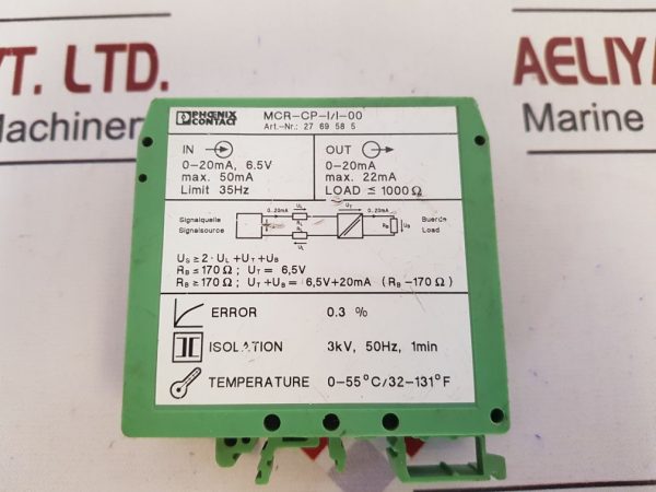 PHOENIX CONTACT 27 69 58 5 LOOP POWERED ISOLATOR