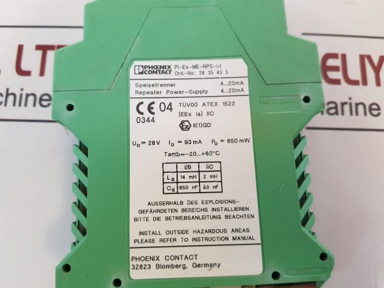 PHOENIX CONTACT PI/EXMERPSI/I SIGNAL ISOLATOR 28 35 43 5 Aeliya Marine