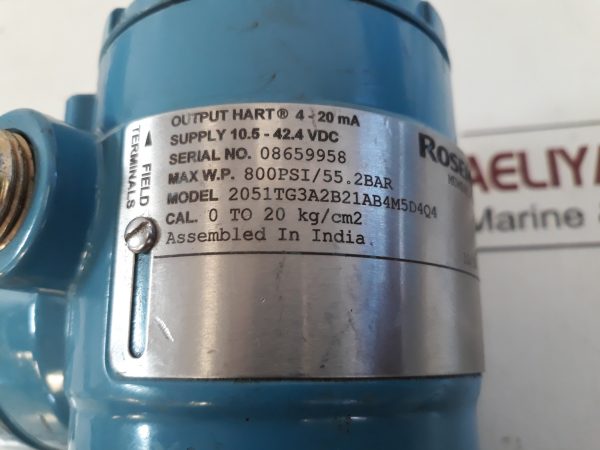 ROSEMOUNT 2051TG3A2B21AB4M5D4Q4 PRESSURE TRANSMITTER