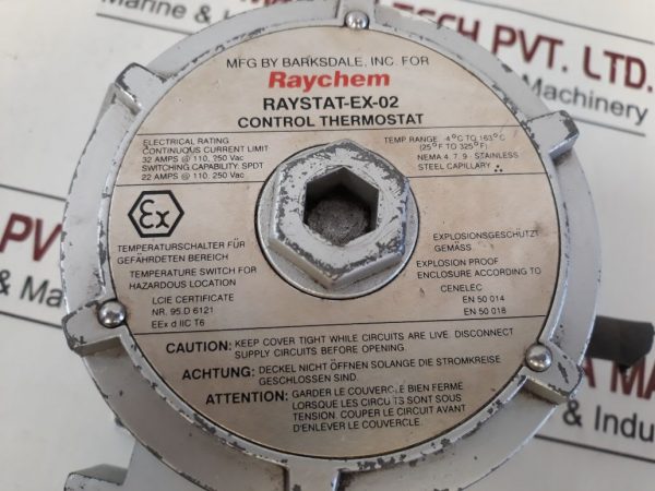 RAYCHEM RAYSTAT-EX-02 CONTROL THERMOSTAT