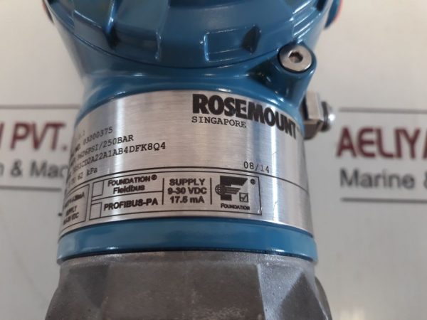 ROSEMOUNT 3051CD2A22A1AB4DFK8Q4 PRESSURE TRANSMITTER 3051