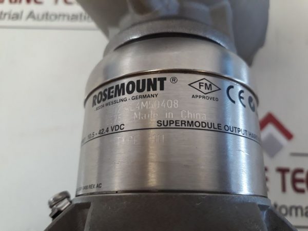 ROSEMOUNT 3051S1CD4A2E12F1KB4D2IAL4M5Q4Q8 PRESSURE TRANSMITTER