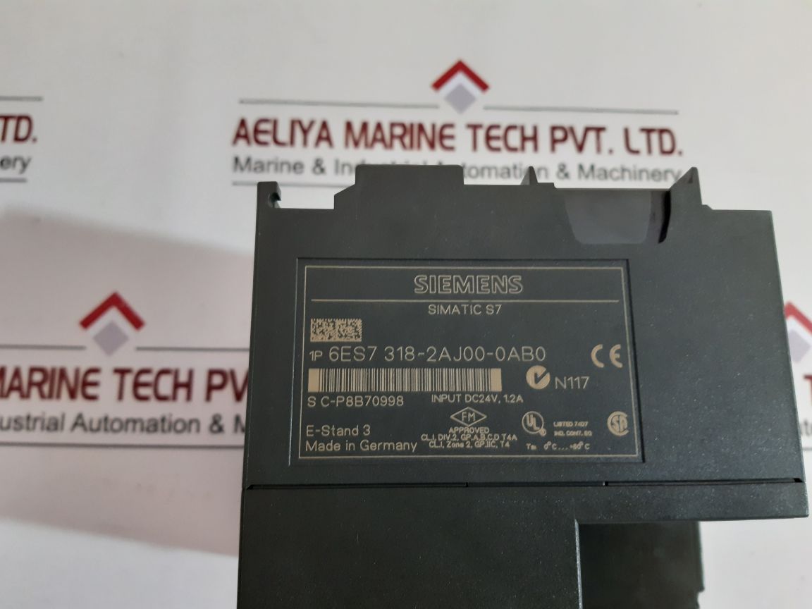 SIEMENS SIMATIC S7 6ES7 318-2AJ00-0AB0 PROCESSOR MODULE
