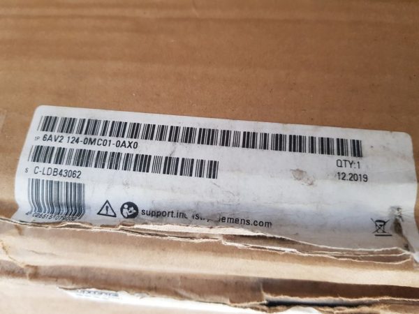 SIEMENS SIMATIC HMI 6AV2 124-0MC01-0AX0 COMFORT PANEL AND ITC