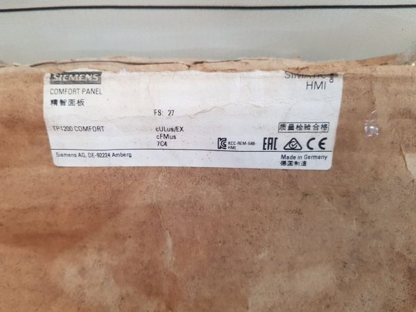SIEMENS SIMATIC HMI 6AV2 124-0MC01-0AX0 COMFORT PANEL AND ITC