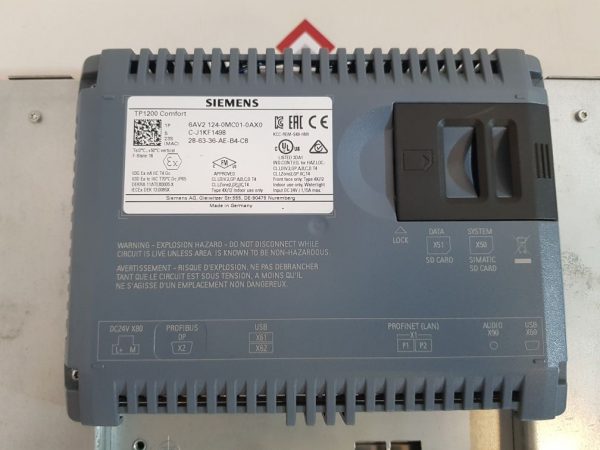 SIEMENS SIMATIC HMI 6AV2 124-0MC01-0AX0 COMFORT PANEL AND ITC