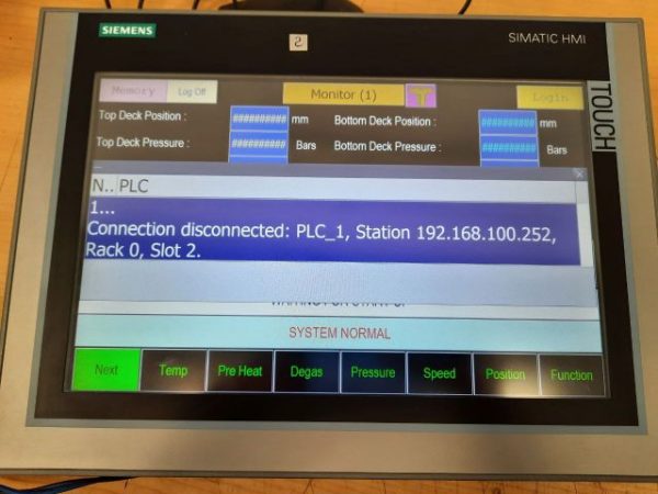 SIEMENS SIMATIC HMI 6AV2 124-0MC01-0AX0 COMFORT PANEL AND ITC