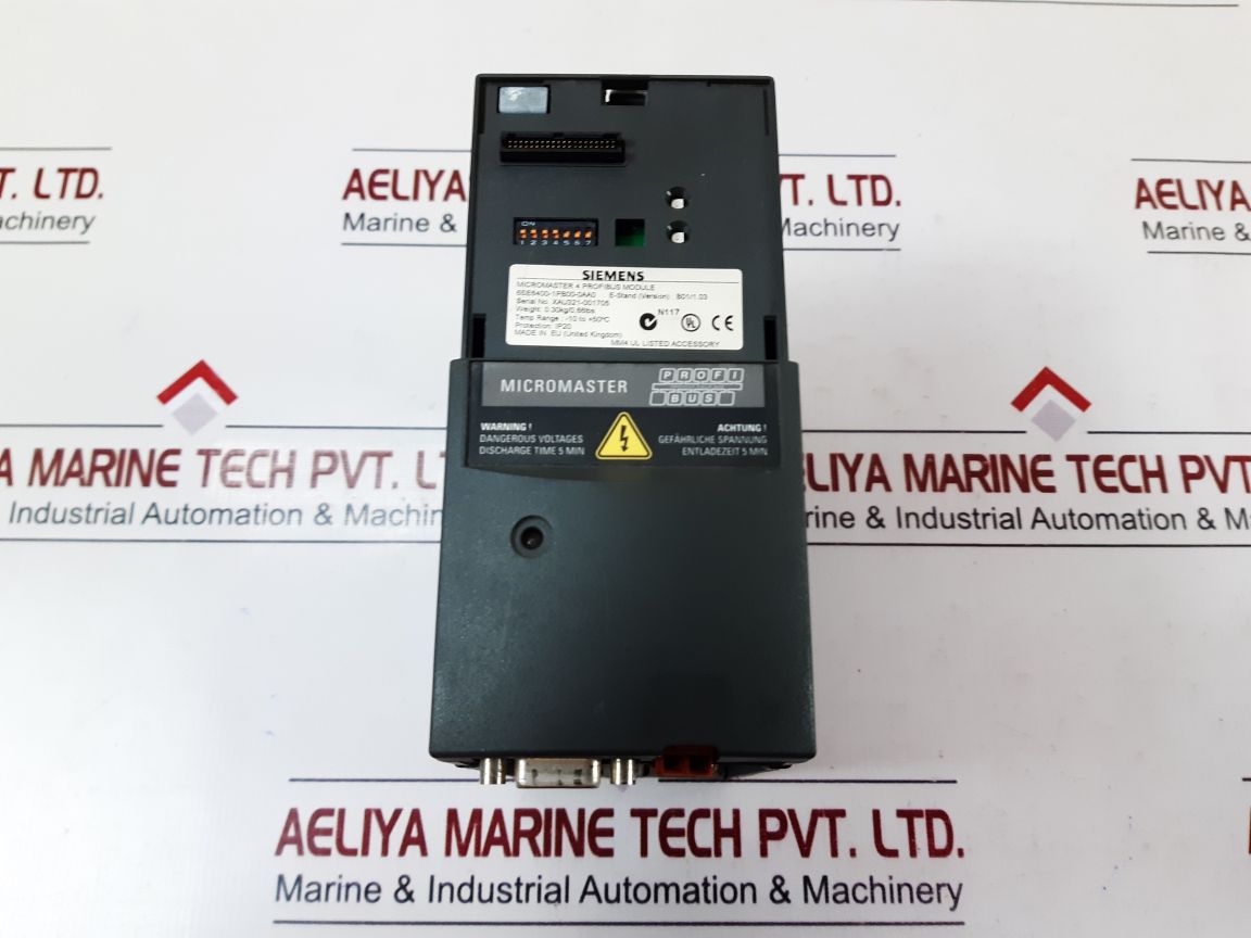 SIEMENS 6SE6420-2AB17-5AA1 MICROMASTER 4 PROFIBUS MODULE