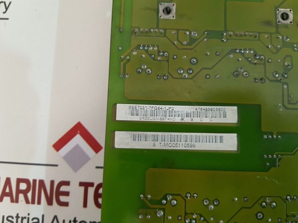 SIEMENS 6SE7031-7FG84-1JF0 PANEL CONTROLLER