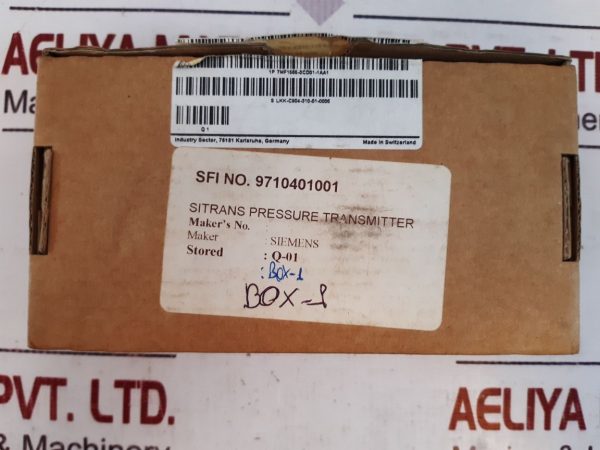 SIEMENS 7MF1565-3CD01-1AA1 SITRANS PRESSURE TRANSMITTER