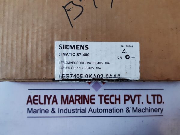 SIEMENS SIMATIC S7-400 6ES7 405-0KA02-0AA0 POWER SUPPLY