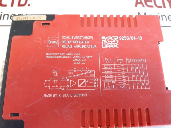 STAHL ICSPAK RELAY REPEATER 9250/01-10