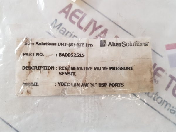 SUN HYDRAULICS YDEC-LBN-AW/S REGENERATIVE VALVE BA0052515