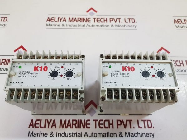 SELCO T2300/T2300-01 3-PHASE SHORT-CIRCUIT RELAY K10