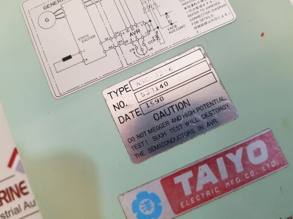TAIYO ELECTRIC ASC-32-4 AUTOMATIC VOLTAGE REGULATOR