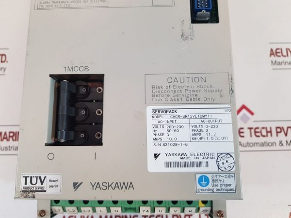 YASKAWA ELECTRIC SERVOPACK CACR-SR15VE12MY11 CNC/ROBOTIC AXIS CONTROLLER