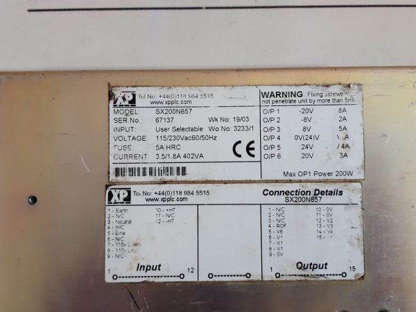 ZEEFAX SX200N657 XP PLC