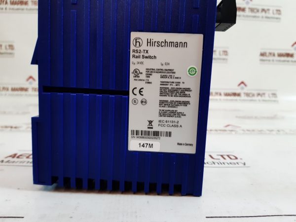 HIRSCHMANN RS2-TX INDUSTRIAL ETHERNET RAIL SWITCH 2