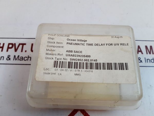 ABB UXAB239235400 UNDERVOLTAGE RELEASE 3S F1/6 G2/6 G30 LG